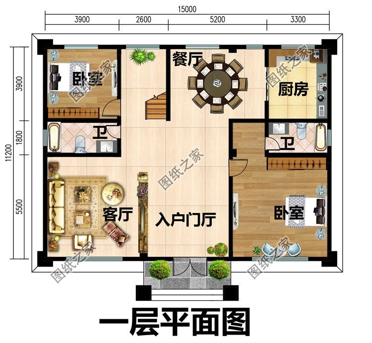 二层复式效果图，每个人心中都有雅居，乡村别墅，温馨家园