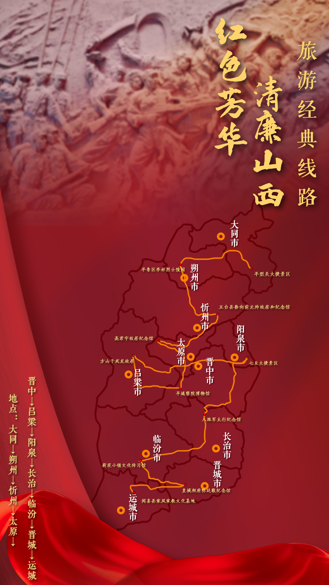 山西省20条红色旅游线路发布