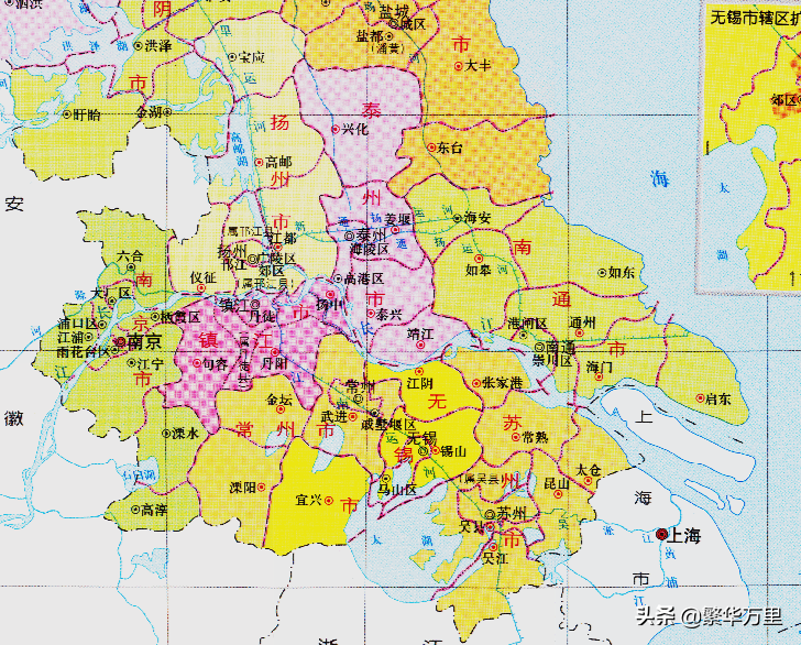 江苏省的区划变动，13个地级市之一，苏州市为何有9个区县？