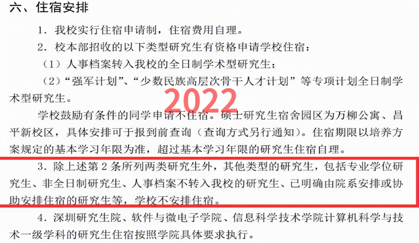 大学生注意！2022考研上岸后，这些院校将不会继续为你提供宿舍