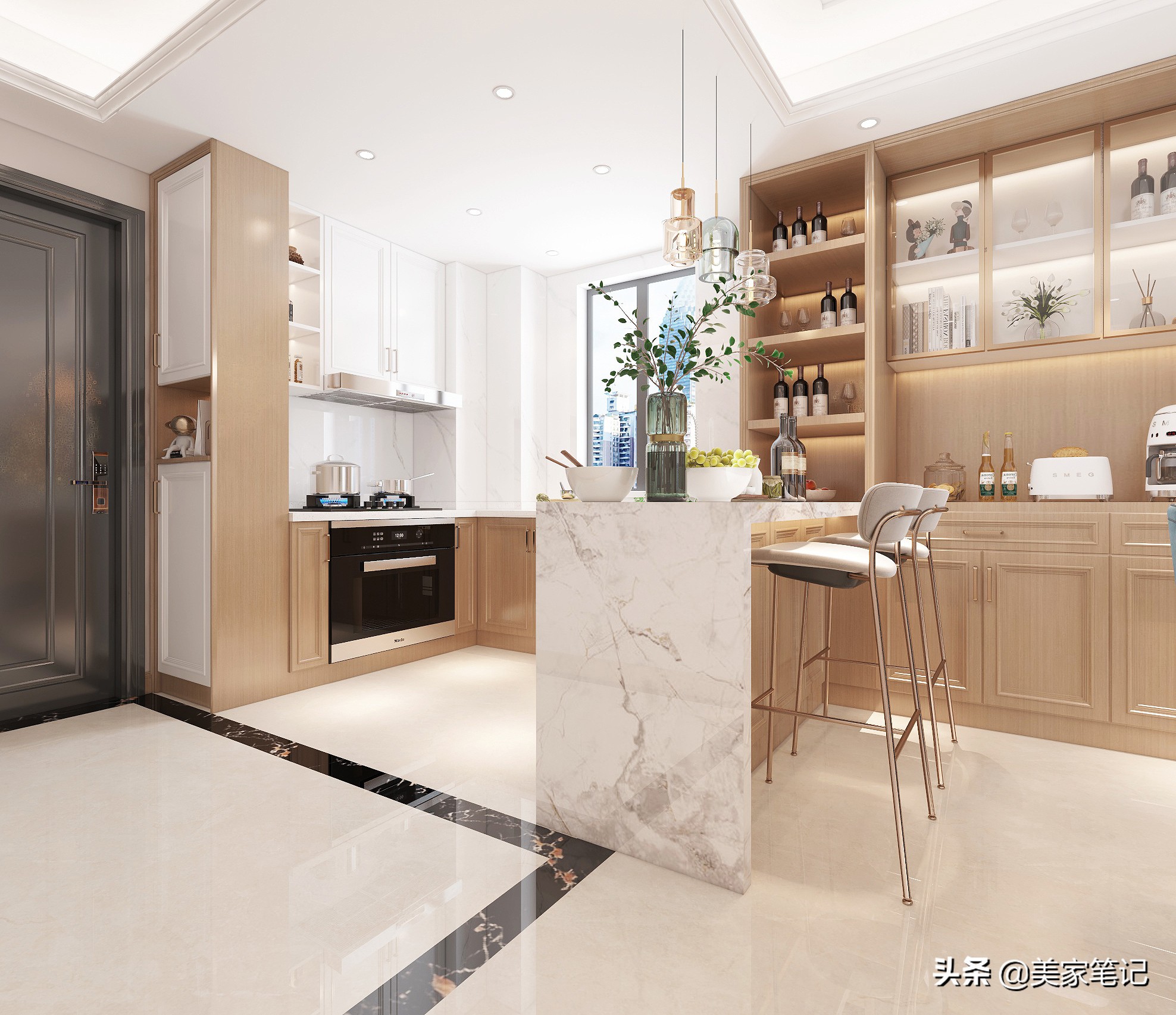 108小户型就该这样美，暖色调美式轻奢，不仅温馨时尚还有高级感