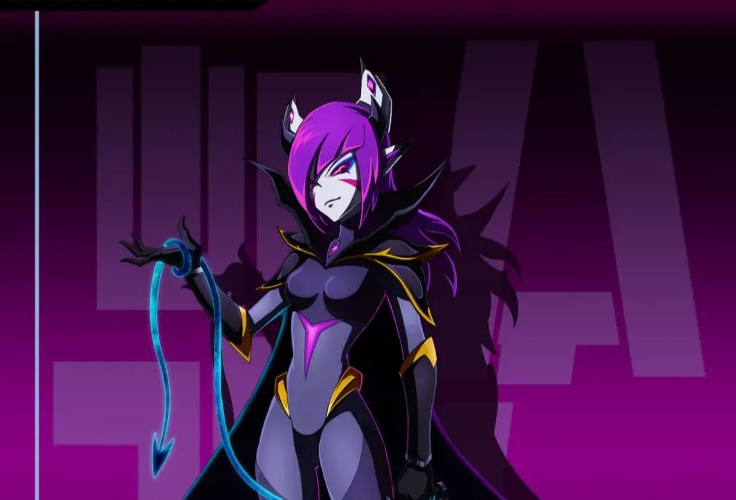 外形和缪斯一样,只是全身为紫红色,是缪斯黑暗复制体,是暗黑战神联盟