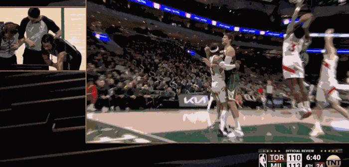 猛龙vs雄鹿集锦（猛龙122-130雄鹿，垫脚侠缺席，两队发生大规模冲突上演摔跤大赛）