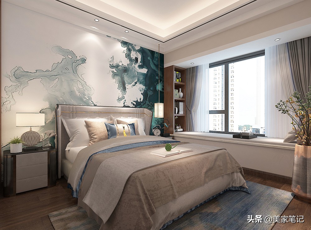 将130㎡精装房改造新中式，优雅又有韵味，仅凭阳台就惊艳全小区