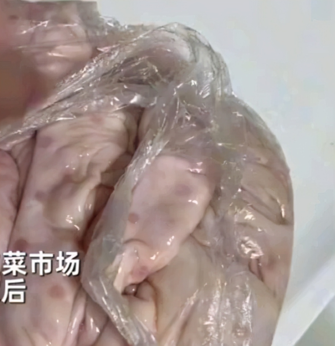 贵阳女子花118元买猪大肠,表面红色疙瘩令人害怕,摊贩只退80元