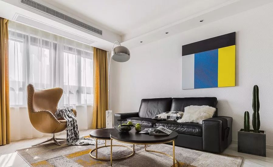 108㎡现代简约三居，卧室背景墙还能这样设计