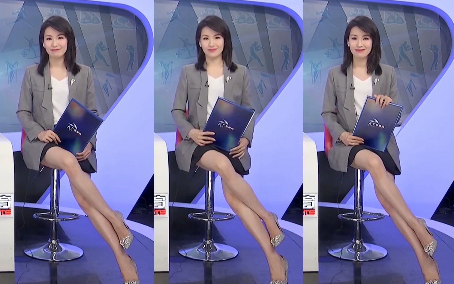 以短裙 逆天长腿著称的广东体育频道美女主持群)