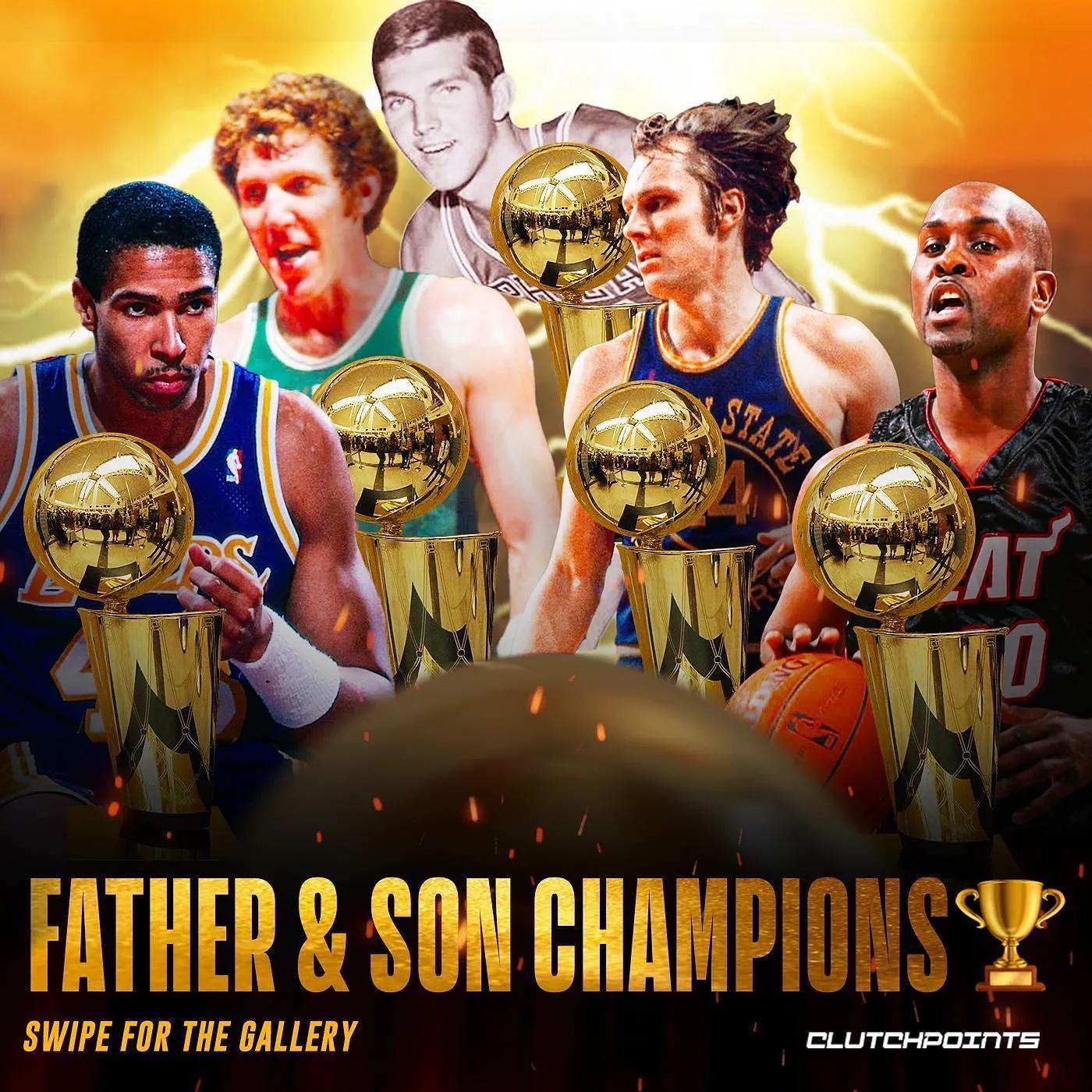 当今nba的父子档有哪些(美媒列出了五组NBA总冠军父子档，汤普森父子六冠实力最强？)