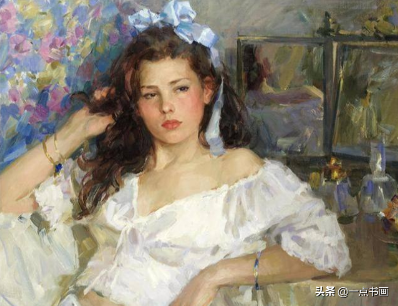 俄罗斯 克罗托夫油画中的女郎，真是风情万种