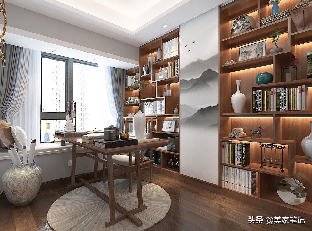 将130㎡精装房改造新中式，优雅又有韵味，仅凭阳台就惊艳全小区