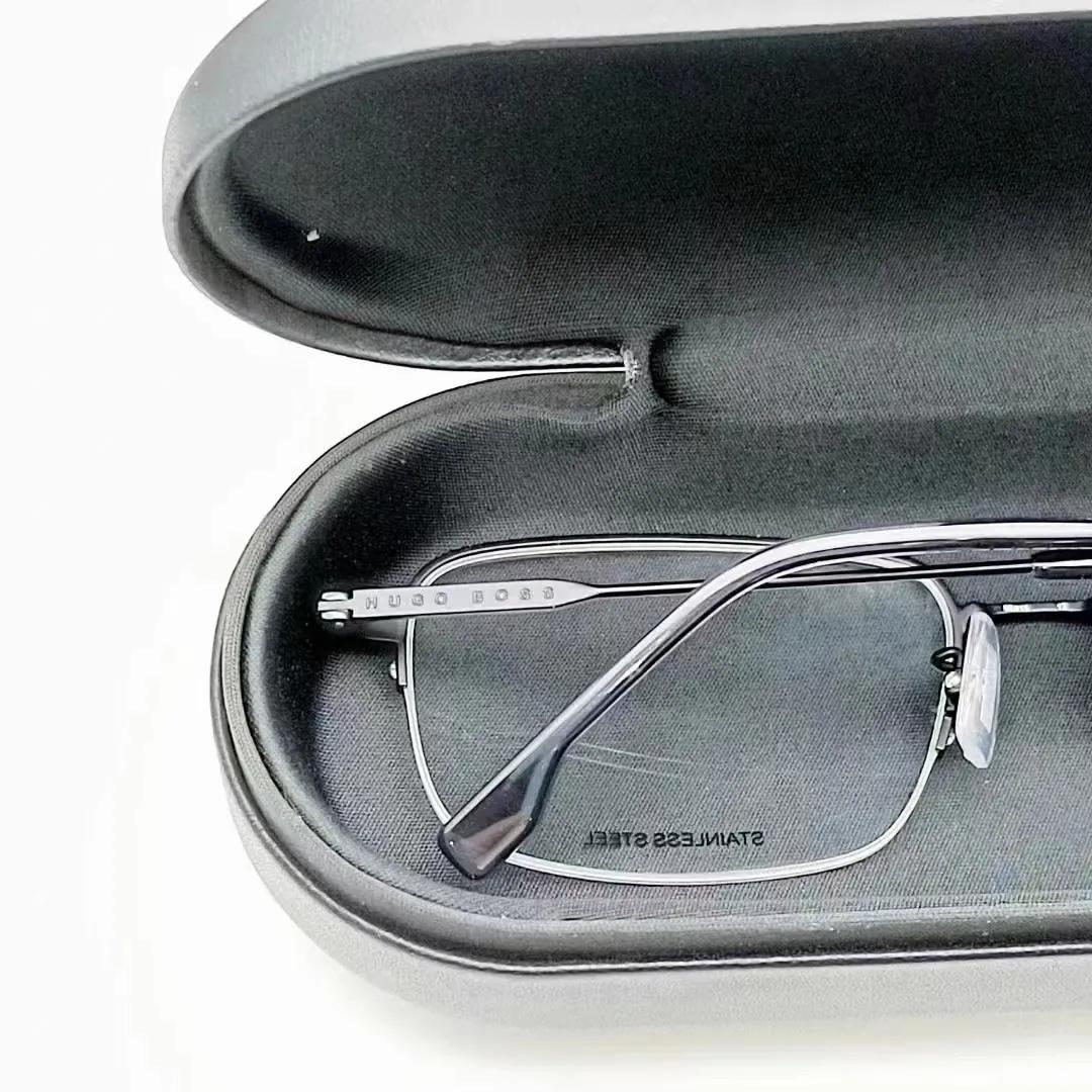 德国HUGO BOSS纯钛半框商务休闲眼镜，吴尊海报同款