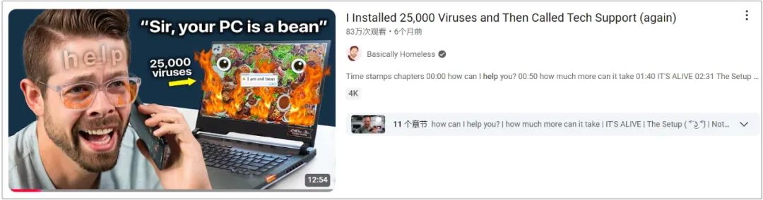 曾让全球玩家闻风丧胆的电脑病毒，已经沦为了主播们的整活道具