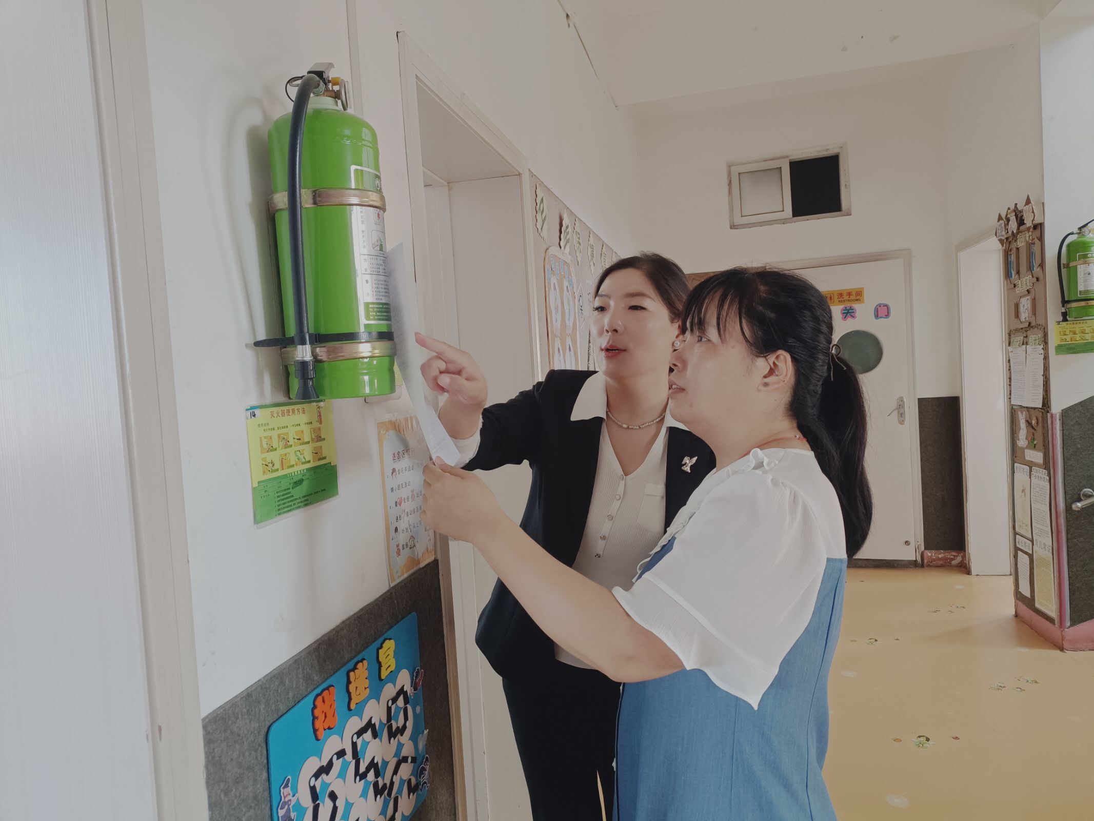 灞桥区狄寨二幼“名校+”共同体9月份规范办园检查