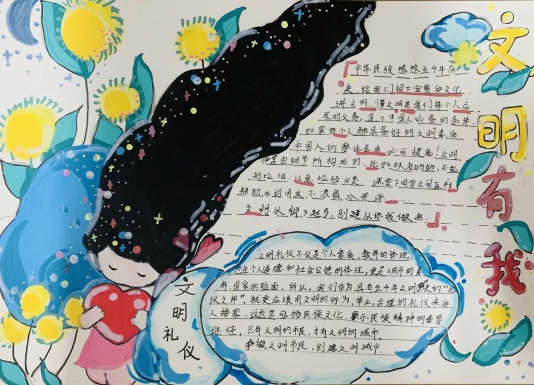文明入画!一起来欣赏这些奉贤小“马良”的作品