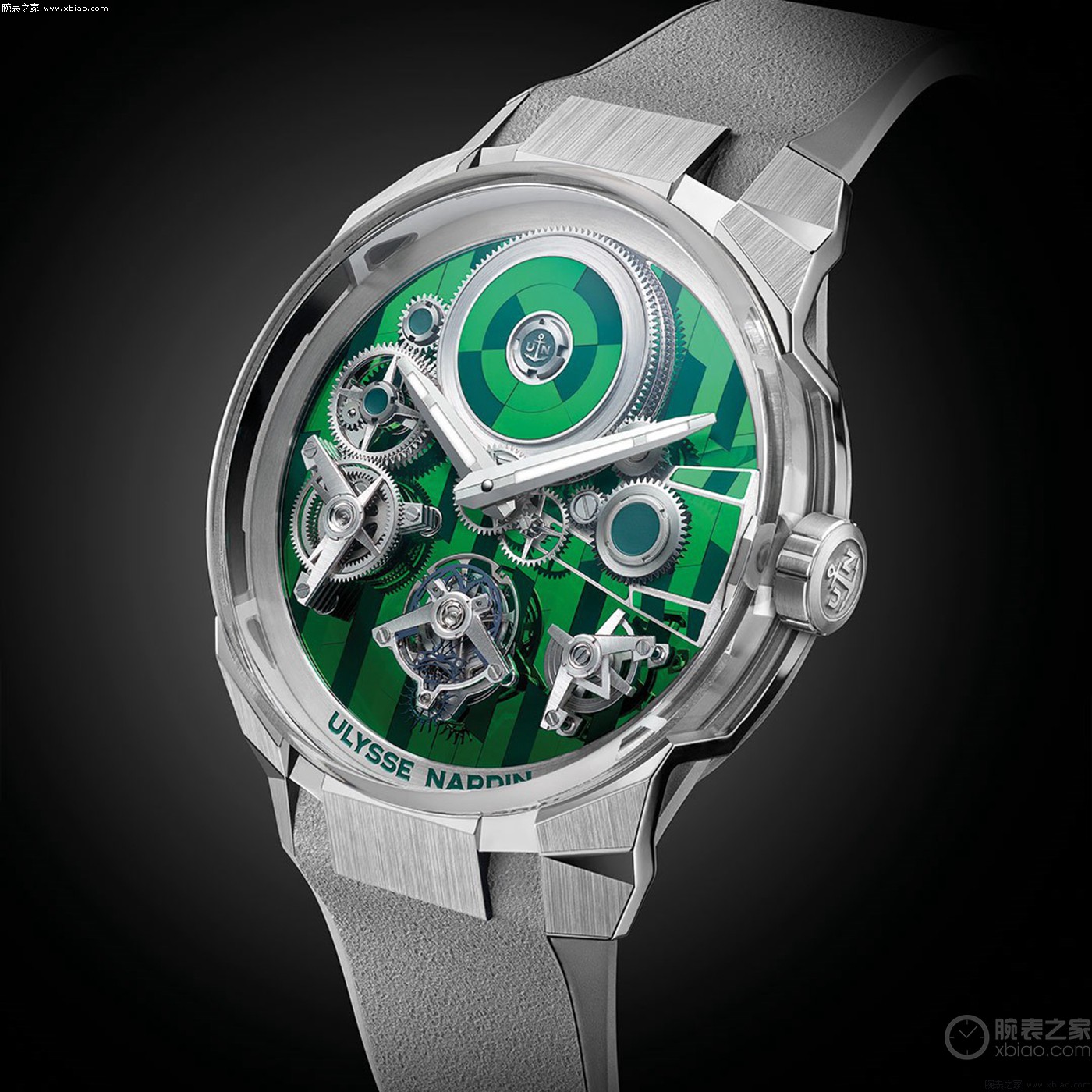 雅典表推出全新Blast Free Wheel Marquetry Silicon Green限量版腕表