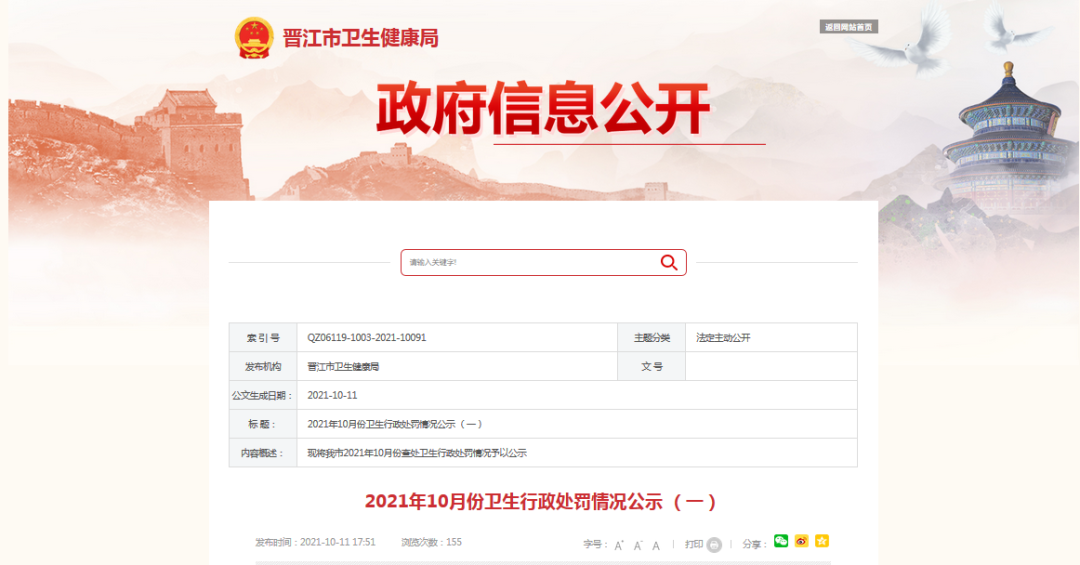 罚罚罚！最高8万！晋江这些场所……