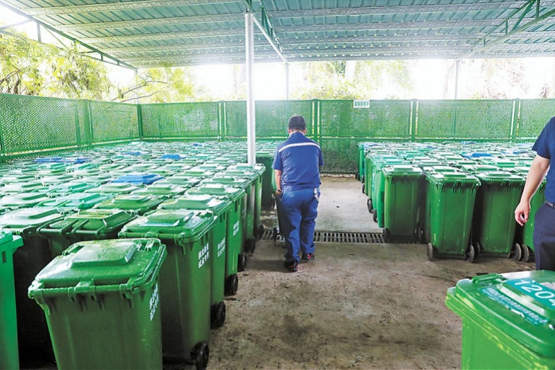 厨余垃圾智能处理设备进小区，香洲生活垃圾分类已基本全覆盖