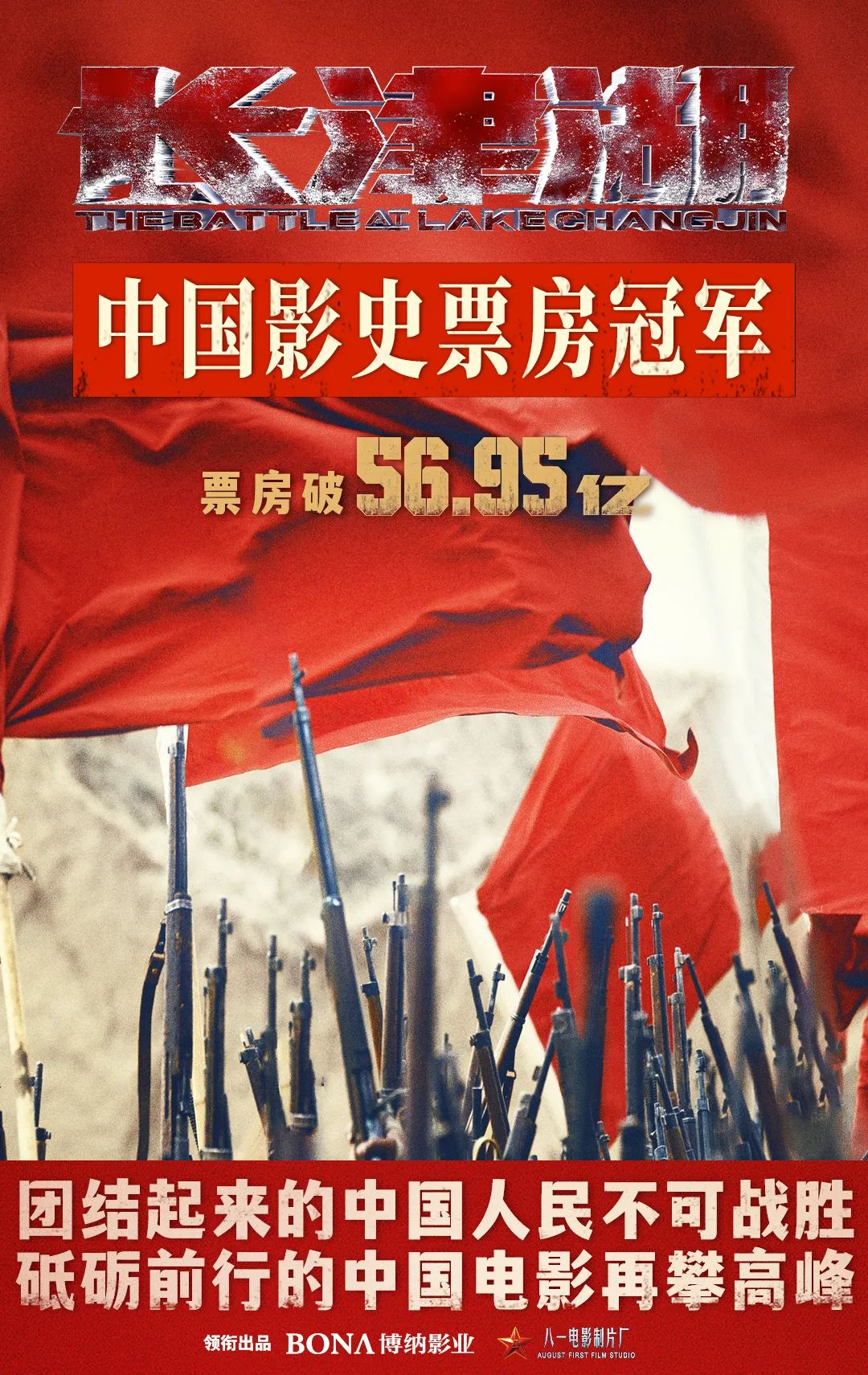 登頂！《長津湖》超越《戰狼2》成中國影史票房第一