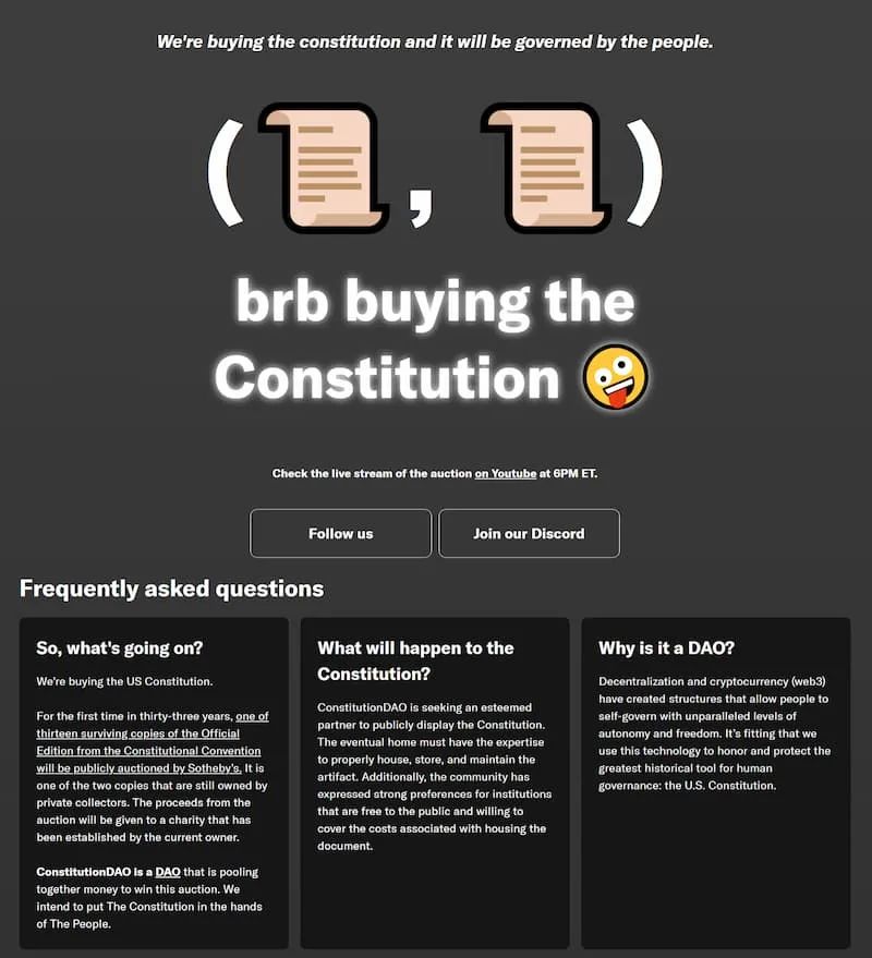 科技爱好者周刊（第 185 期）：美国宪法拍卖，一个区块链案例
