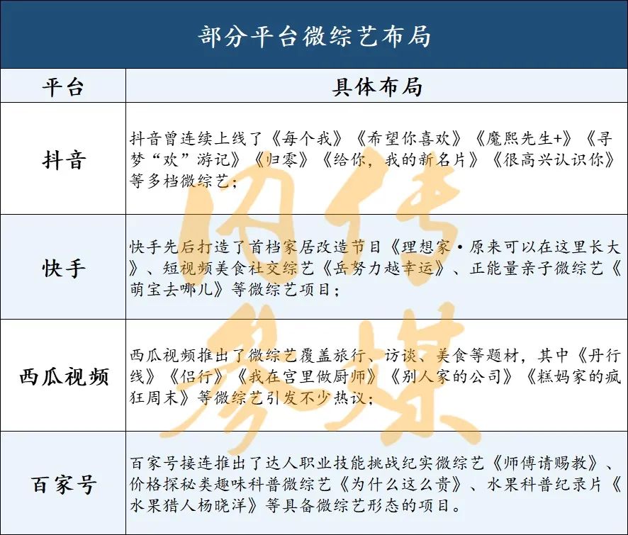 “微綜藝”逐漸打入主流市場