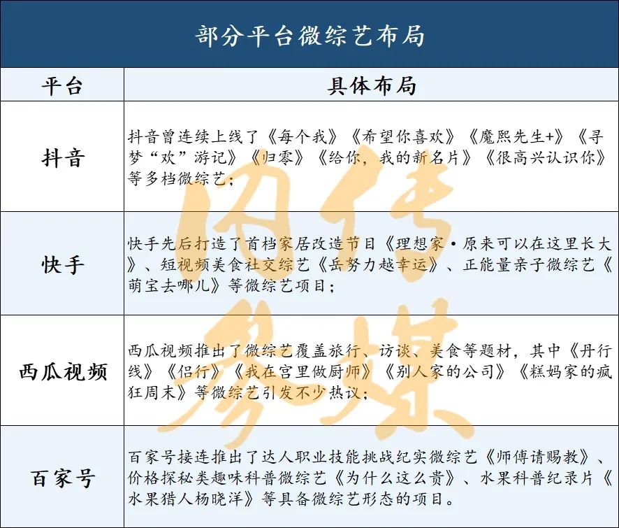 “微综艺”逐渐打入主流市场