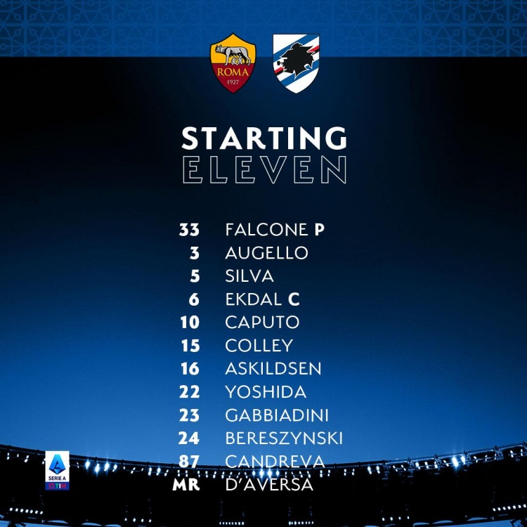 姆希塔良扎尼奥洛先发（罗马vs桑普首发：扎尼奥洛先发，姆希塔良、亚伯拉罕出战）