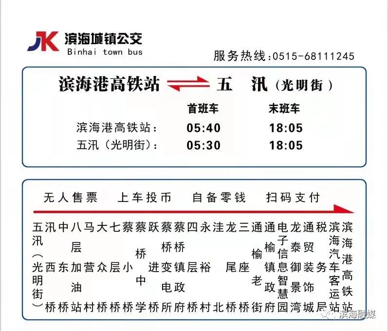 2022年，滨海最新公交线路、时刻表、票价来啦