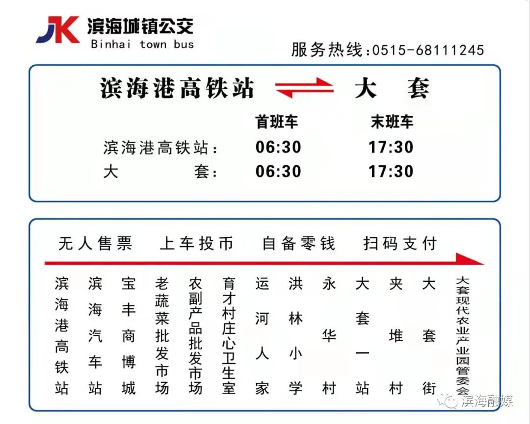 2022年，滨海最新公交线路、时刻表、票价来啦