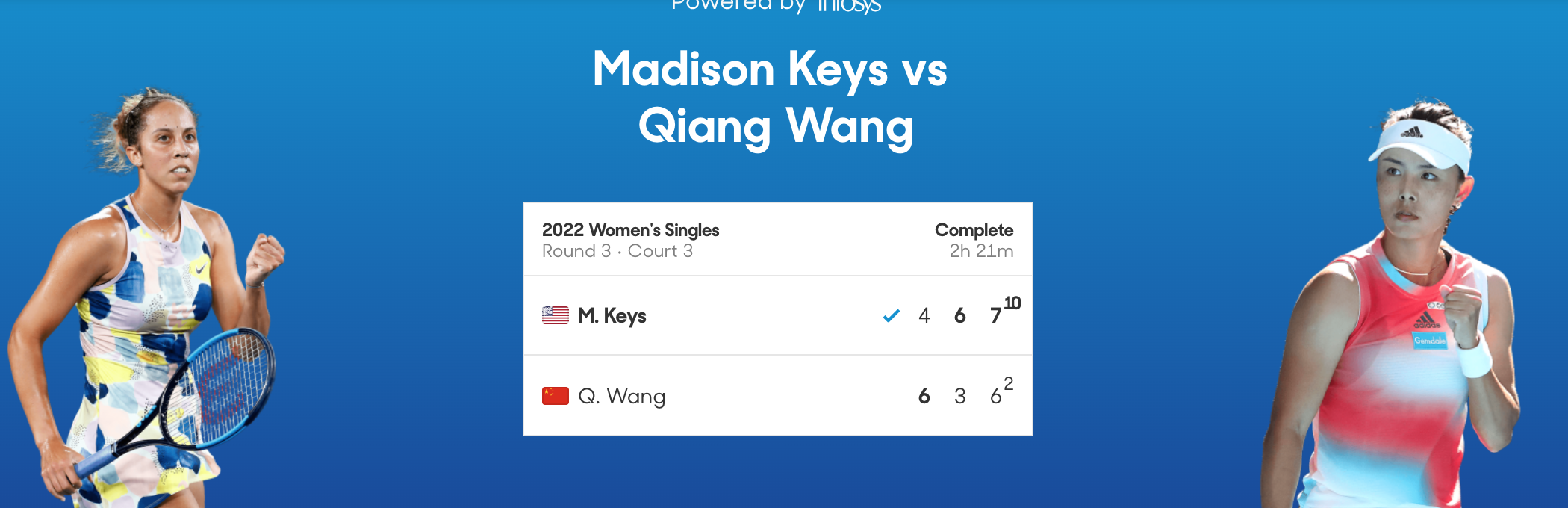 王蔷无缘澳网八强（决胜盘输掉抢十，王蔷无缘澳网女单十六强）-趣拿体育