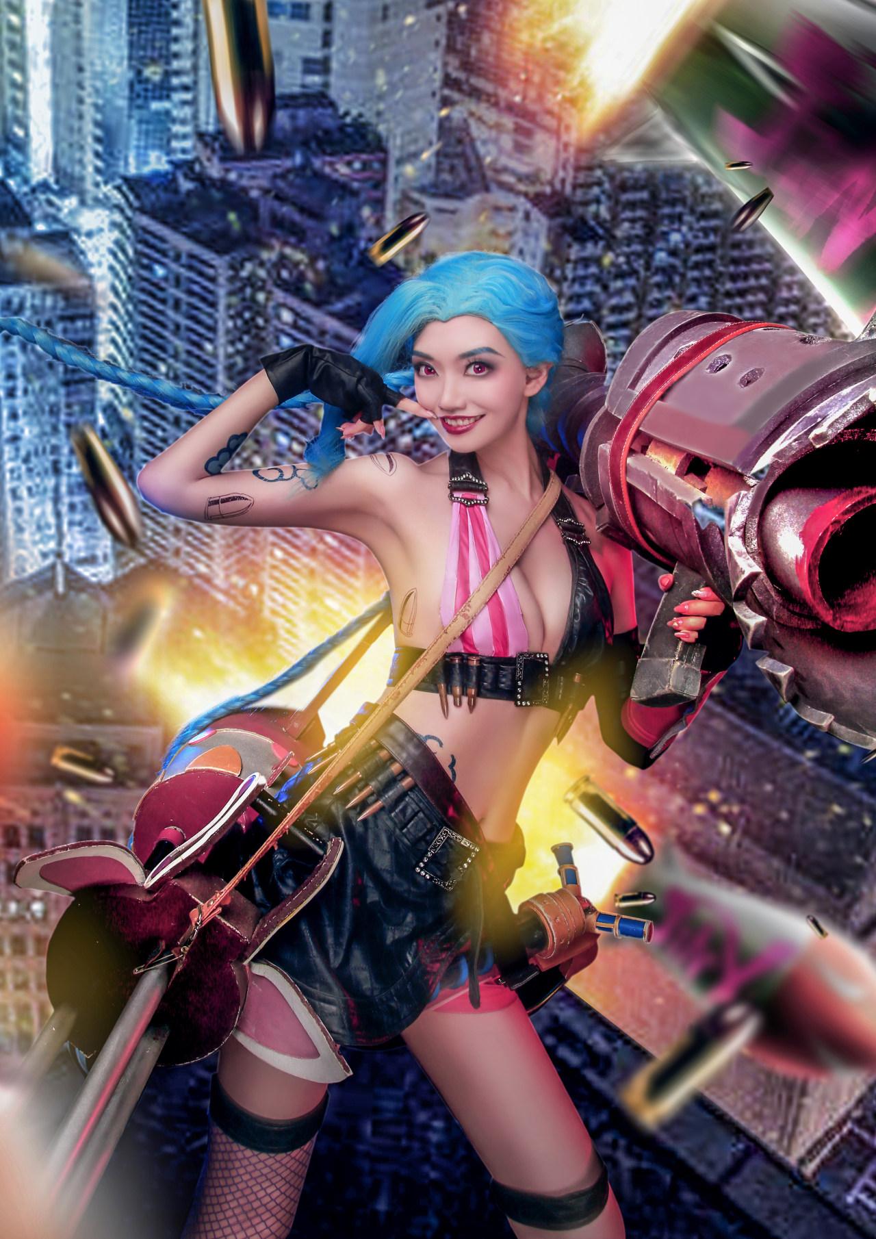 英雄联盟人物COSPLAY 金克丝原皮图-哪边嗨