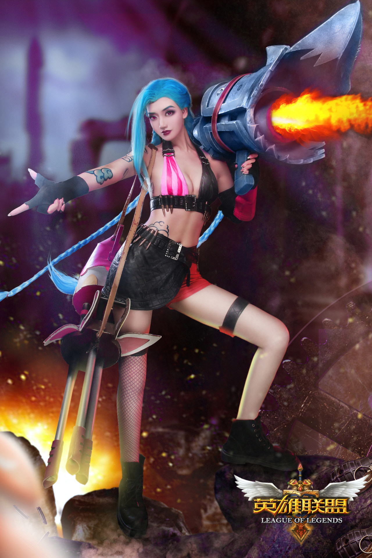 英雄联盟人物COSPLAY 金克丝原皮图-哪边嗨
