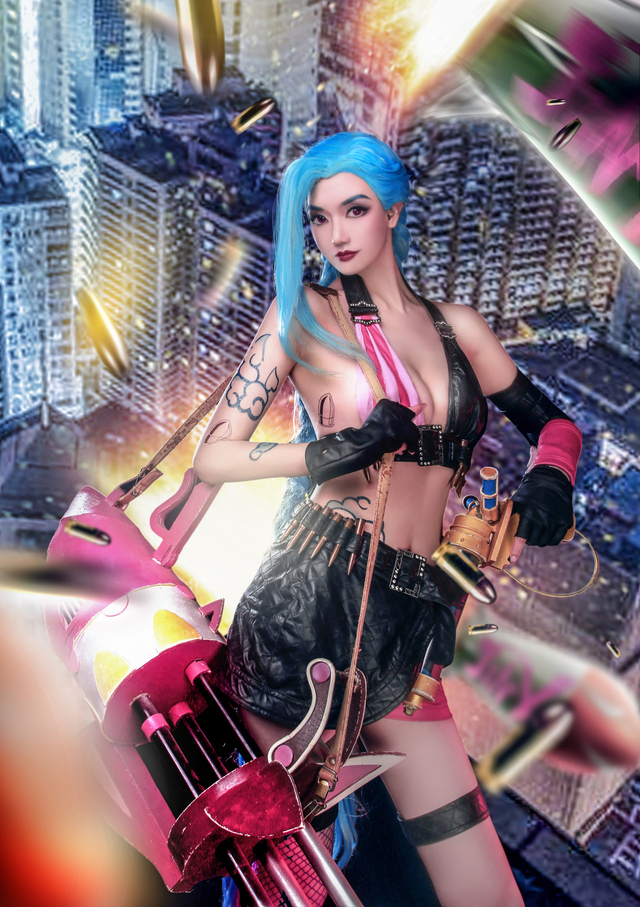 英雄联盟人物COSPLAY 金克丝原皮图-哪边嗨