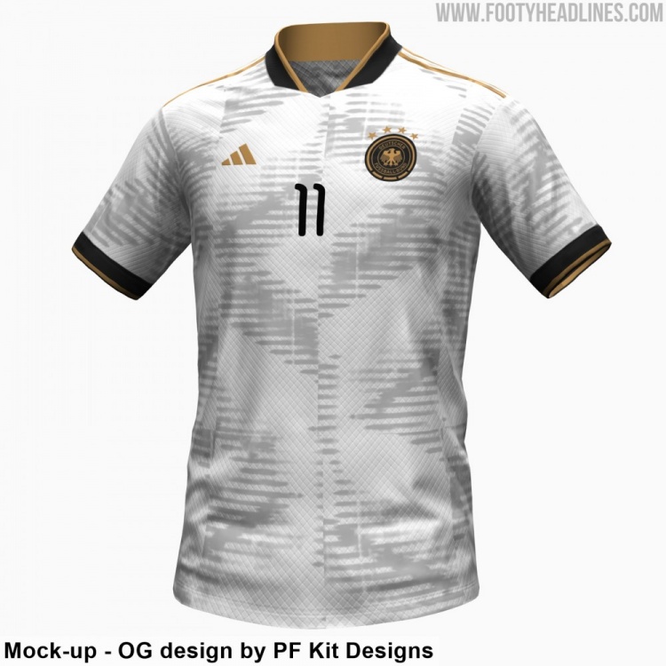 世界杯球服不让用黑色(网传世界杯德国队主场球衣：借鉴90年代设计，白色搭配黑色金色)