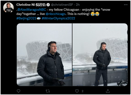 奥运赛场(这场大雪下得正是时候！一些报道冬奥的外媒记者也嗨了)