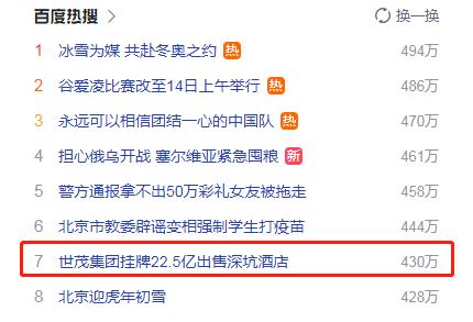 22.5亿出售深坑酒店？昔日巨头最新回应
