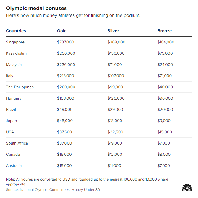 2021年夏季东京奥运会中国金牌(各国运动员在北京冬奥会上赢奖牌，奖金多少？)