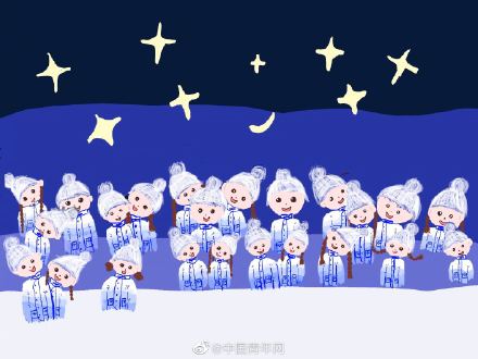 儿童画冬天雪花（小孩画雪花）
