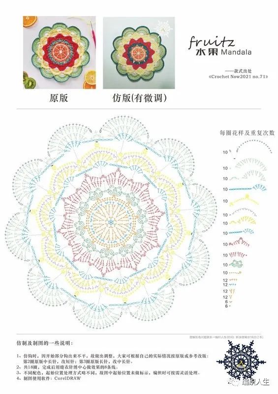 国外曼陀罗钩编图解图片