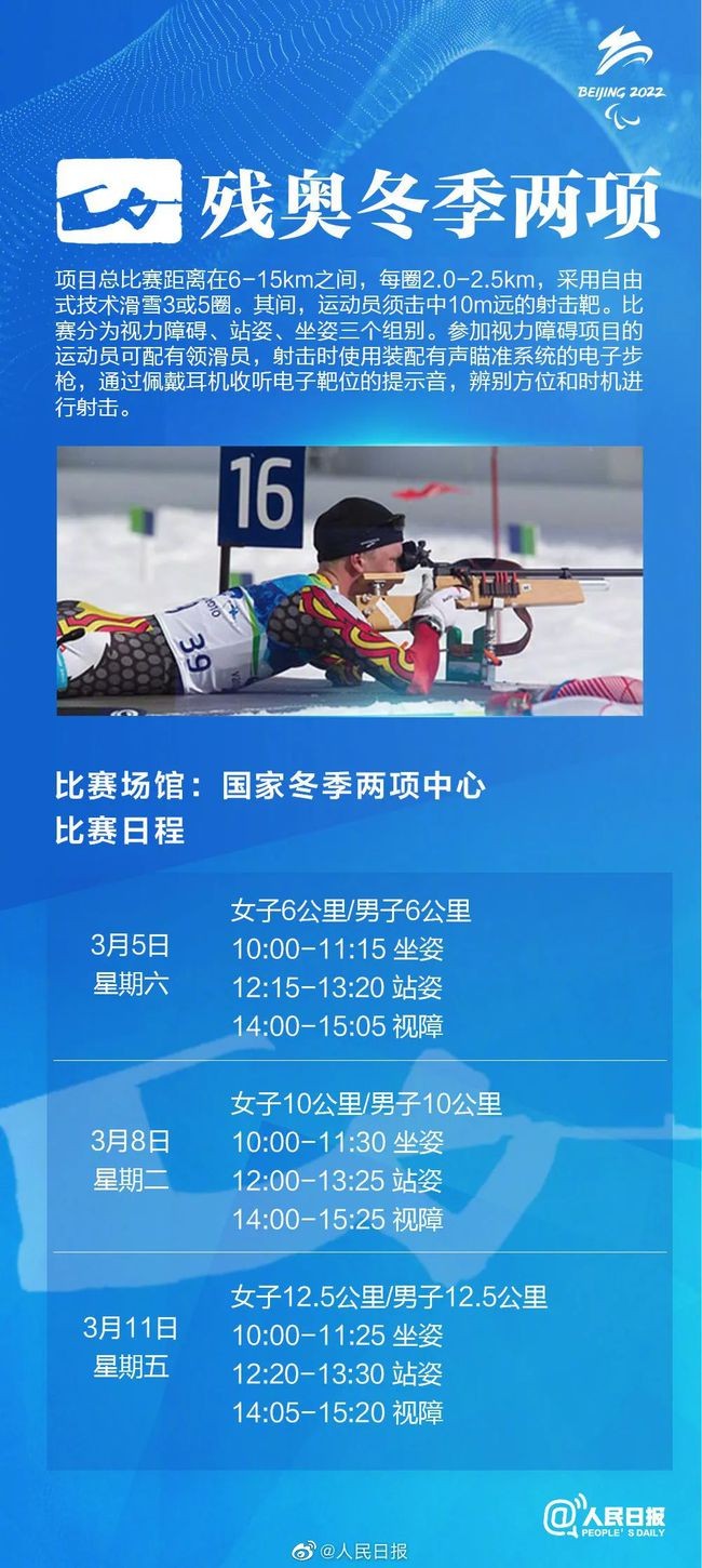 残奥会赛程直播表(北京冬残奥会赛程表出炉，赶紧右键收藏)