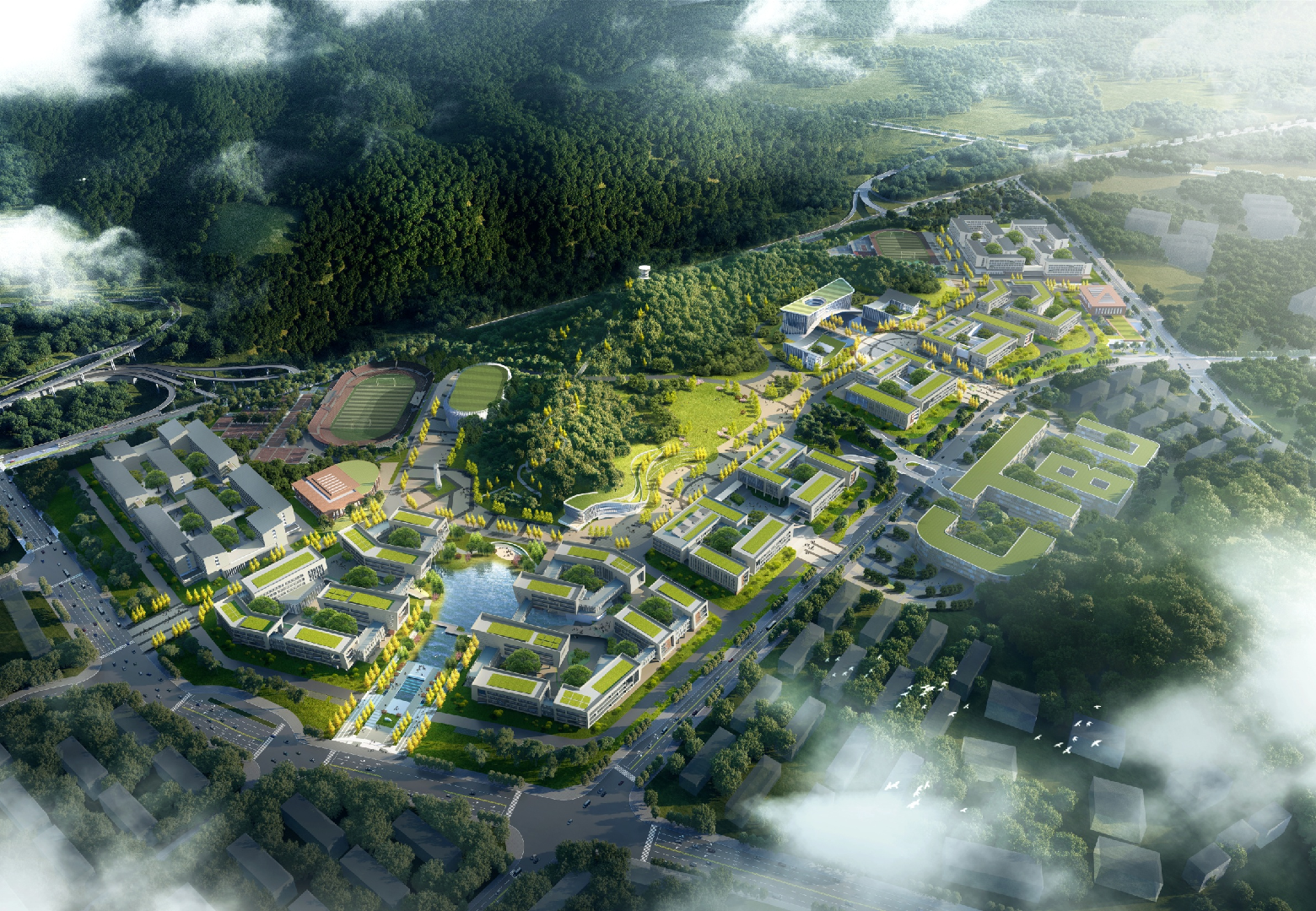 重庆工商大学茶园校区开建了 看看未来是啥样