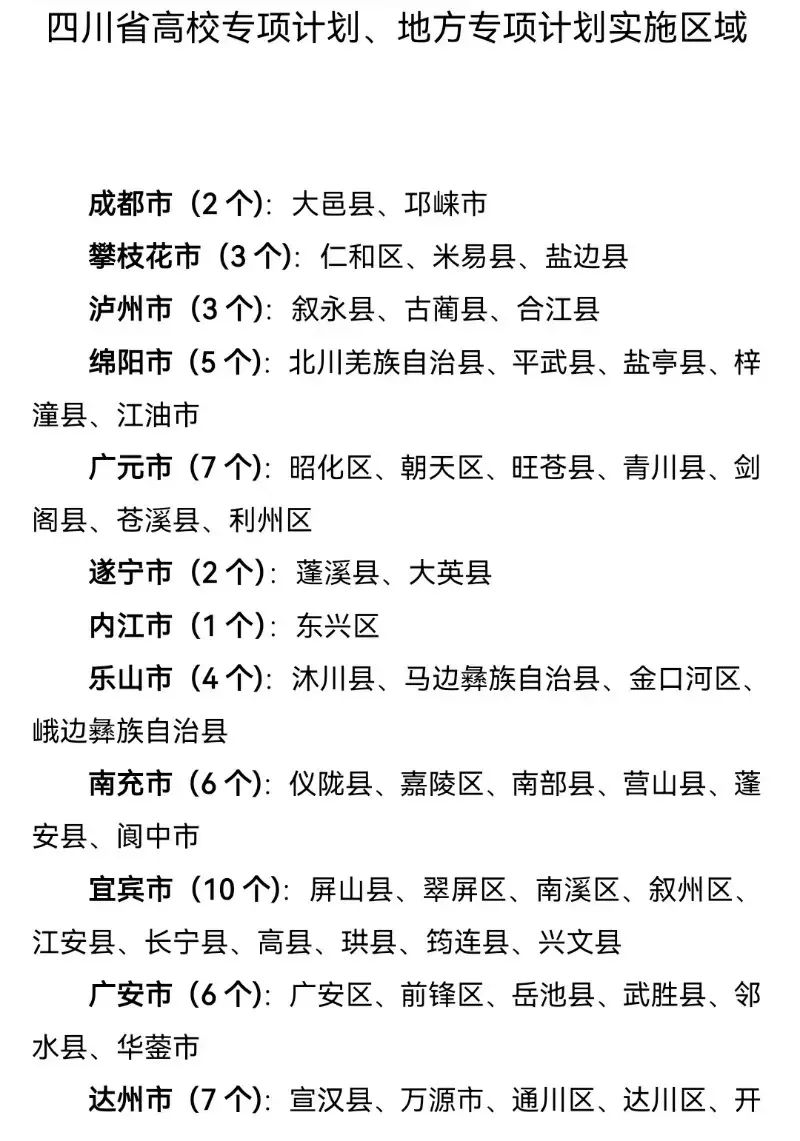 高考生注意！四川省2022年专项计划报考条件和办法来了
