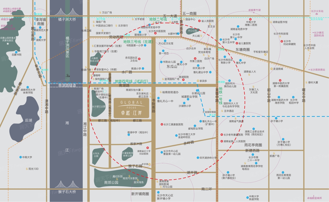 卓越江岸 VS 印湘江2在天心谁更胜一筹？