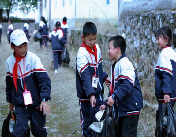 龙溪铺镇中心小学：学雷锋小手捡垃圾(图2)