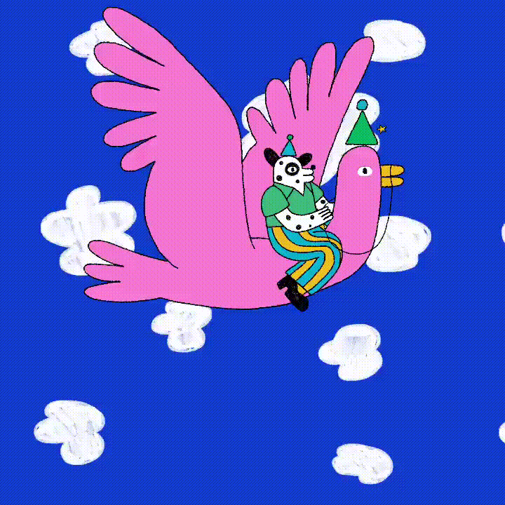 gif插画丨滑稽又魔性的gif小动画,拟人化的创作生动演绎熟悉的日常