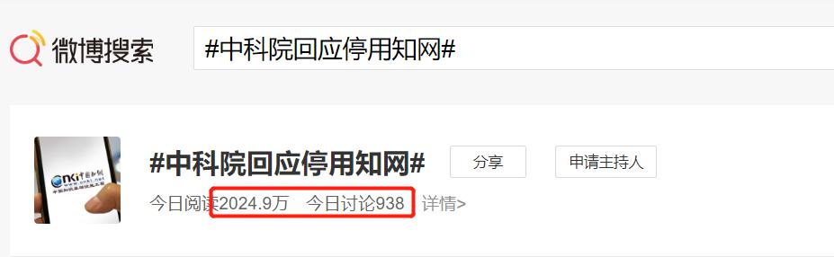 知网又上热搜!因近千万续订费停用知网?中科院:属实