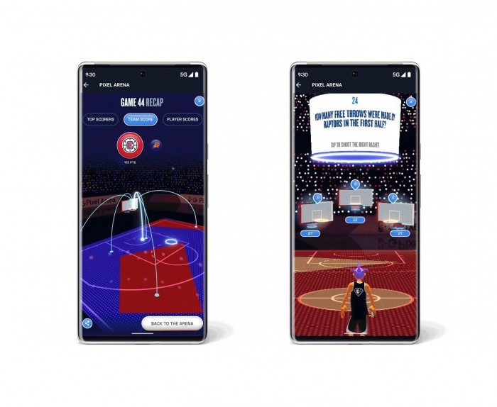 nbaofficialapp(谷歌为NBA官方App内置了一个虚拟的Pixel Arena篮球馆)