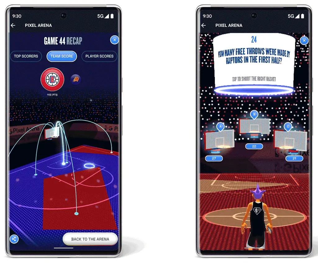 今年的nba手机游戏有哪些(NBA和Google携手推Pixel Arena：为球迷提供全新比赛观看体验)