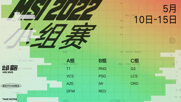 MSI即将打响！2022季中冠军赛小组赛抽签结果出炉