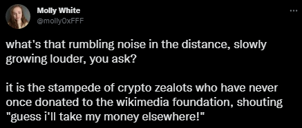 拒绝加密货币合法化！维基百科不再接受加密货币捐赠
