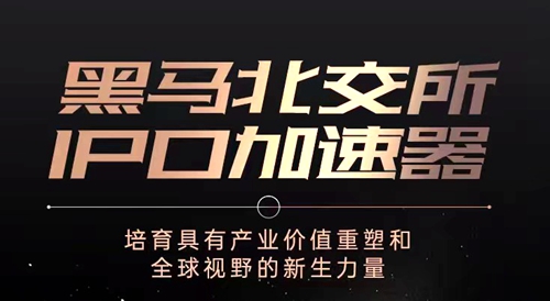 面向专精特新企业 创业黑马打造全国首个“北交所IPO加速器”